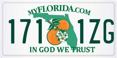 FL license plate 1711ZG
