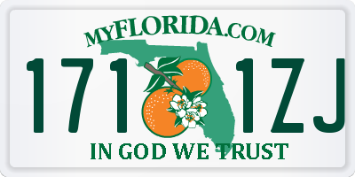 FL license plate 1711ZJ