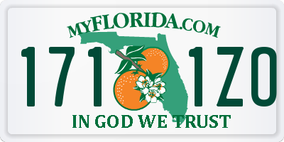 FL license plate 1711ZO
