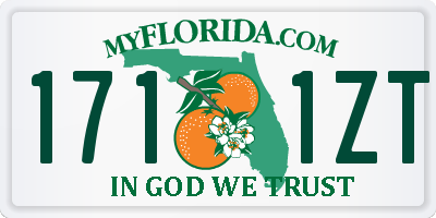 FL license plate 1711ZT