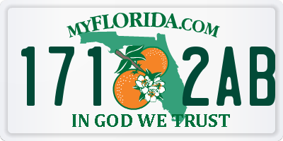 FL license plate 1712AB
