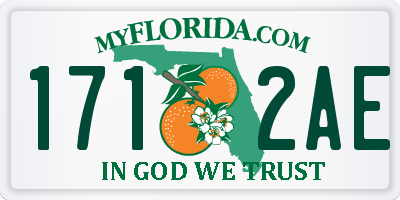 FL license plate 1712AE