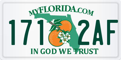 FL license plate 1712AF