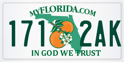 FL license plate 1712AK