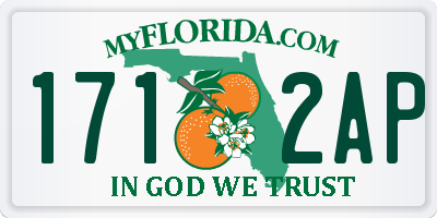 FL license plate 1712AP