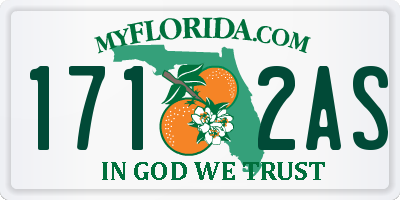 FL license plate 1712AS