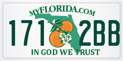 FL license plate 1712BB