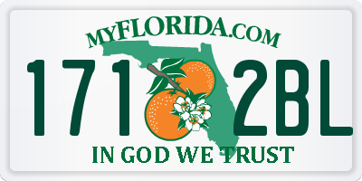 FL license plate 1712BL