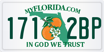 FL license plate 1712BP