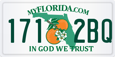 FL license plate 1712BQ