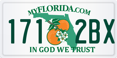 FL license plate 1712BX