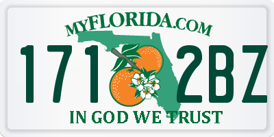 FL license plate 1712BZ