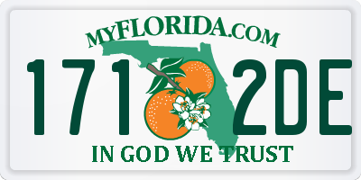 FL license plate 1712DE