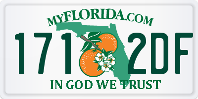 FL license plate 1712DF