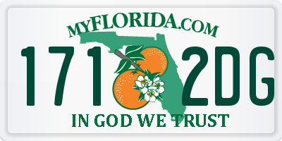 FL license plate 1712DG