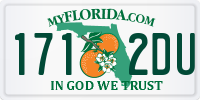 FL license plate 1712DU