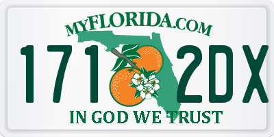 FL license plate 1712DX