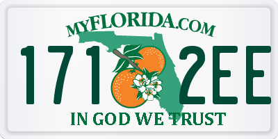 FL license plate 1712EE