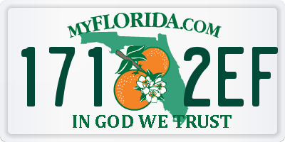 FL license plate 1712EF
