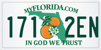 FL license plate 1712EN