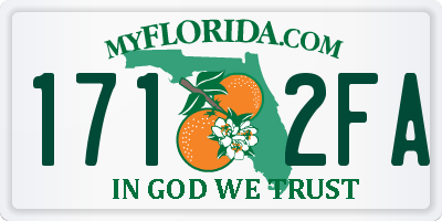 FL license plate 1712FA