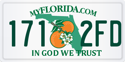 FL license plate 1712FD