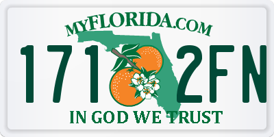 FL license plate 1712FN