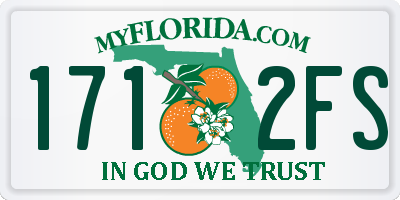FL license plate 1712FS