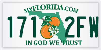 FL license plate 1712FW