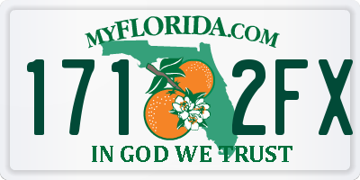 FL license plate 1712FX