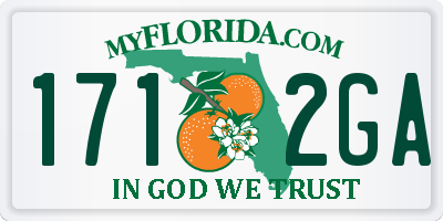 FL license plate 1712GA