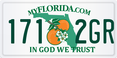 FL license plate 1712GR
