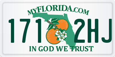 FL license plate 1712HJ