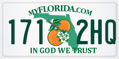 FL license plate 1712HQ