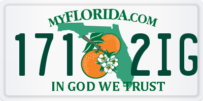 FL license plate 1712IG