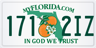 FL license plate 1712IZ