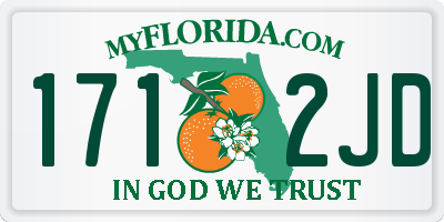 FL license plate 1712JD