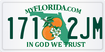 FL license plate 1712JM