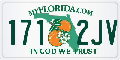 FL license plate 1712JV