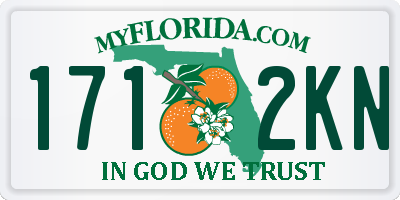 FL license plate 1712KN