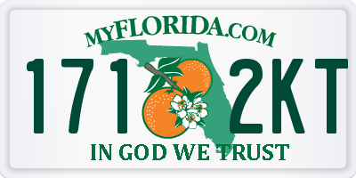 FL license plate 1712KT