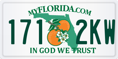 FL license plate 1712KW