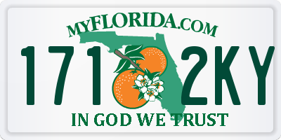 FL license plate 1712KY