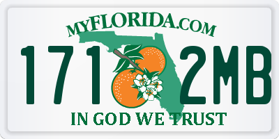 FL license plate 1712MB