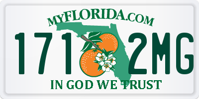 FL license plate 1712MG