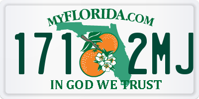 FL license plate 1712MJ