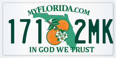 FL license plate 1712MK