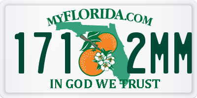 FL license plate 1712MM