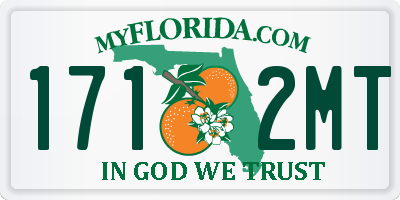 FL license plate 1712MT