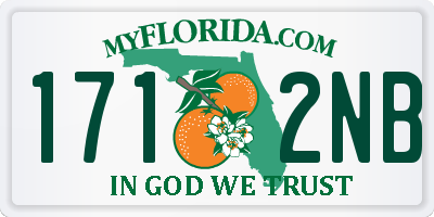 FL license plate 1712NB